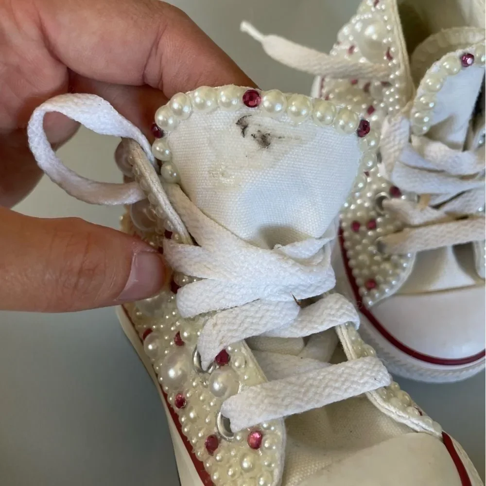 Toddler converse blinged out! Size 5